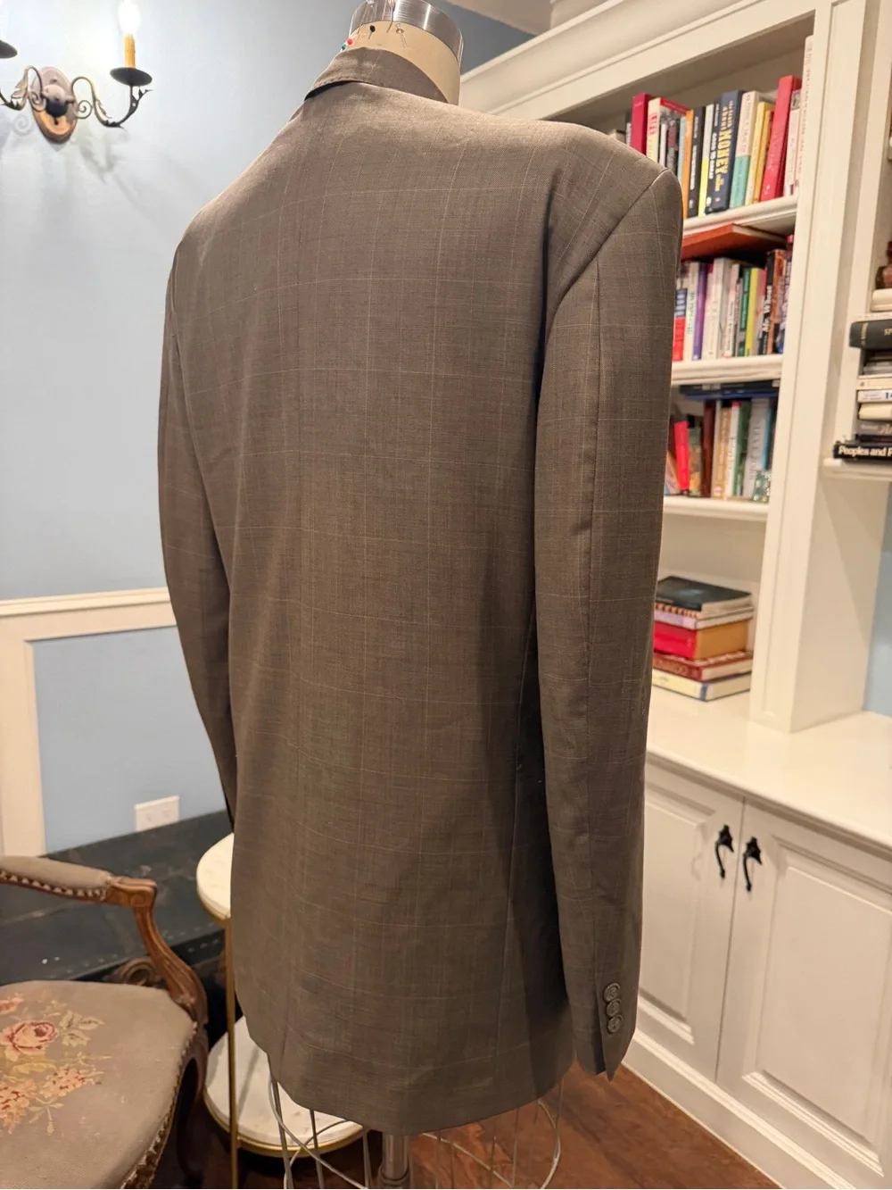 Men's Lightweight Gray Plaid Shirt Jacket